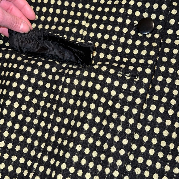 Vintage Black Jason Evans Green Polka Dot Long Sleeve Blazer Suit Jacket Size 8 - Picture 8 of 11